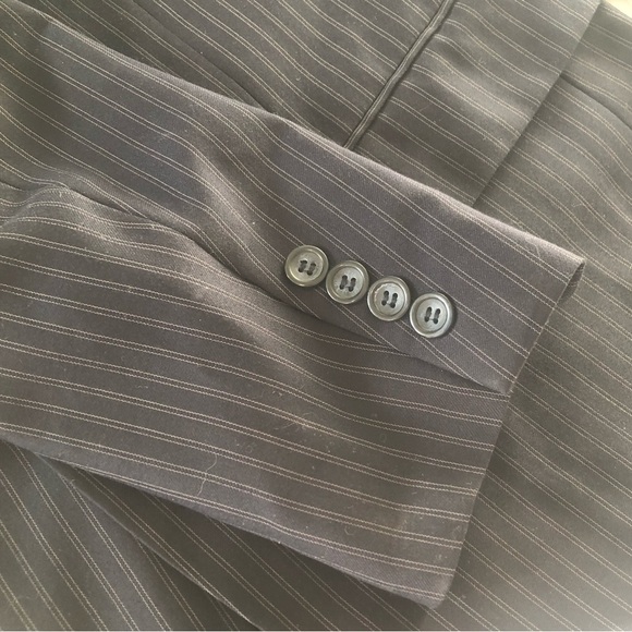 CARAVELLI YTALY Blazer Black Striped Blazer Sport Coat 3 Button men’s Sz 38S 32W - Picture 16 of 16